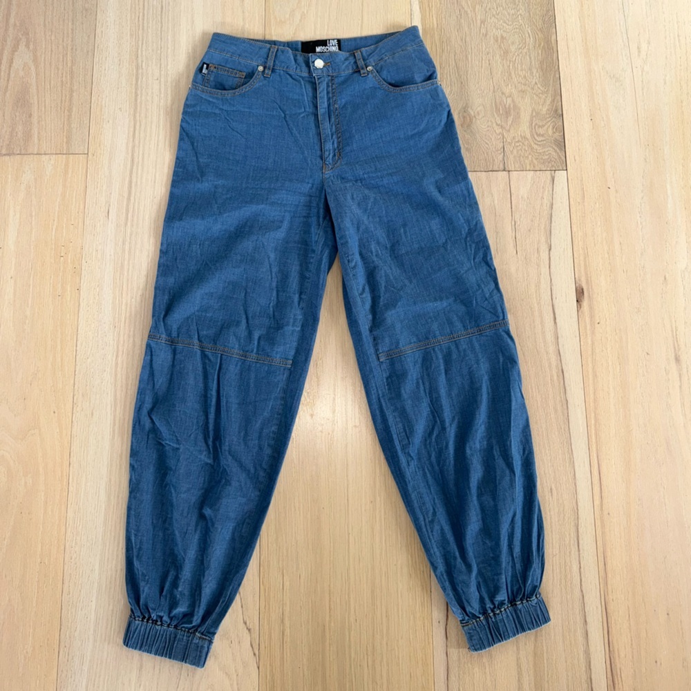 Love Moschino Denim Jean Jogger Pants Size 28